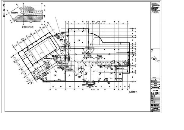 某地别墅区会所建筑CAD图纸-图一