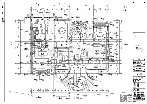 某地别墅区石材建筑CAD图纸-图二