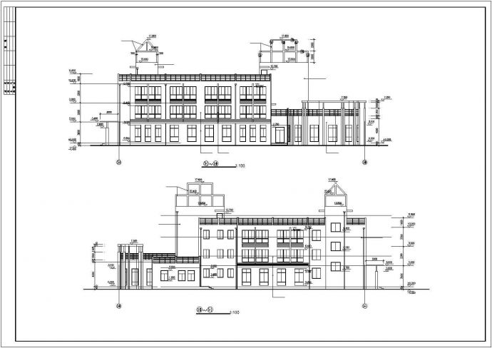 某市幼儿园建筑框架结构设计cad施工图纸_图1