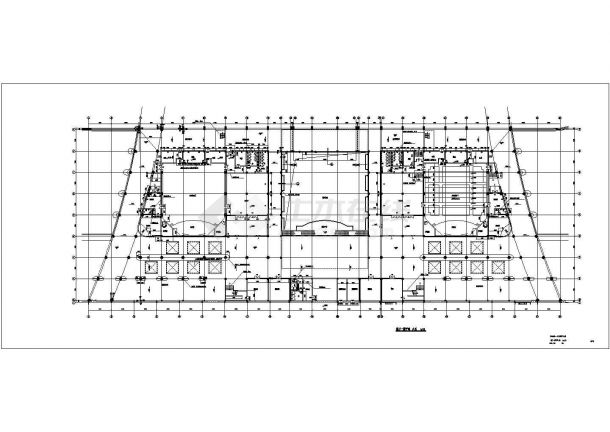 某地大型大学广场建筑施工平面图-图二