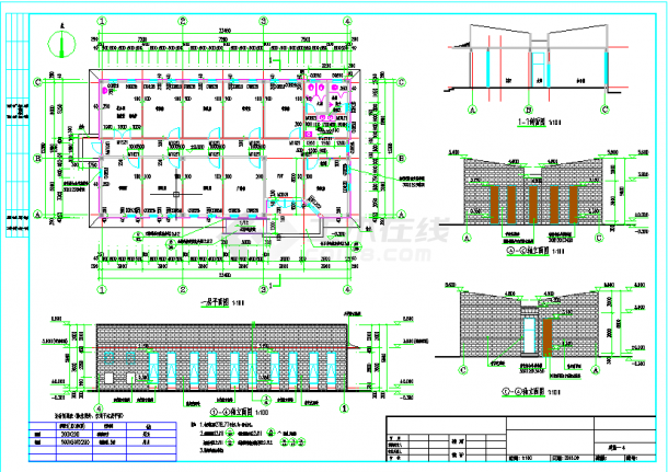 一层物业管理用房建筑设计图（含设计说明）-图一