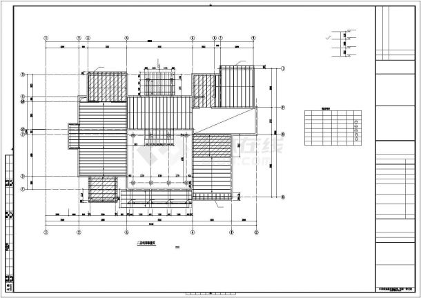 某混合结构别墅施工CAD参考图-图一