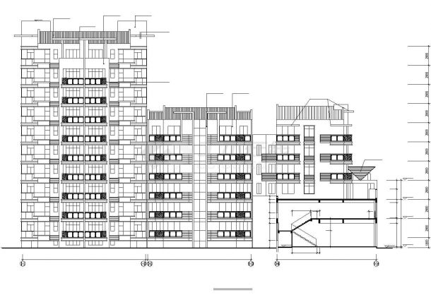 某市小区多层住宅建筑设计施工图-图二