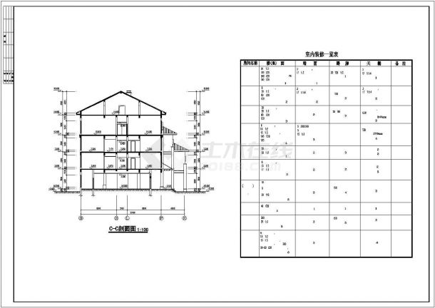某市高档宾馆建筑结构cad设计施工图-图二