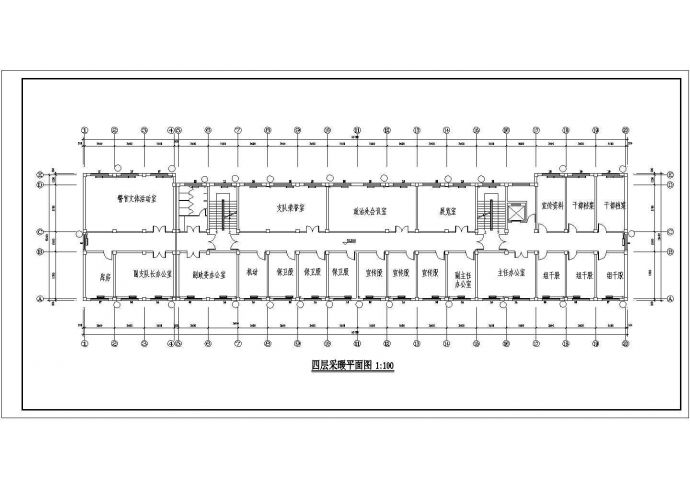 某公司的综合办公楼采暖设计规划图纸CAD_图1