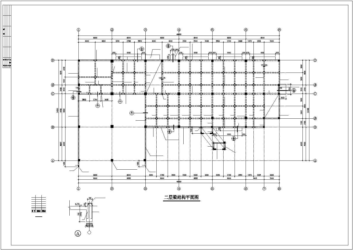 某地办公楼建筑结构图纸CAD图纸
