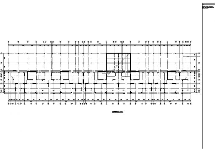 某框架住宅基础平面建筑结构CAD图纸_图1
