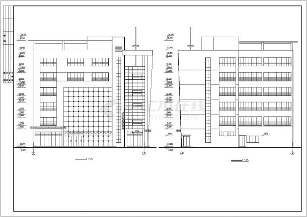 某地框剪商务楼建筑结构CAD图纸-图二