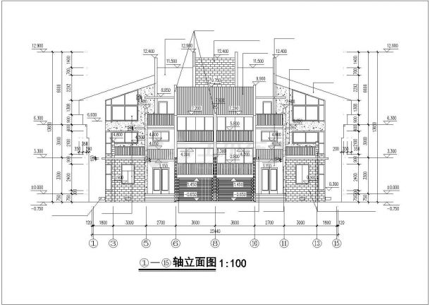 某市别墅建筑设计CAD施工图-图二