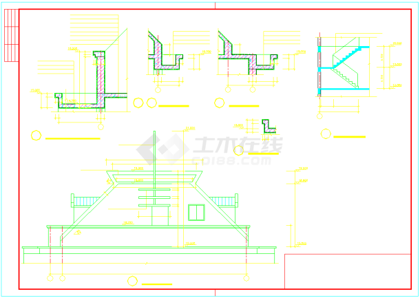 6层尖顶教师公寓cad建筑设计图-图一