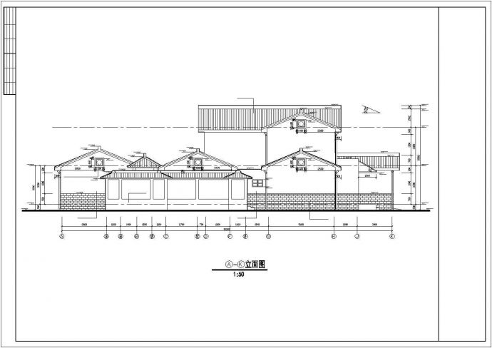 中国古典别墅建筑设计施工图_图1