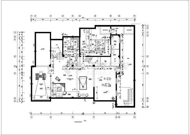 某地三层高档别墅建筑设计CAD施工图-图二