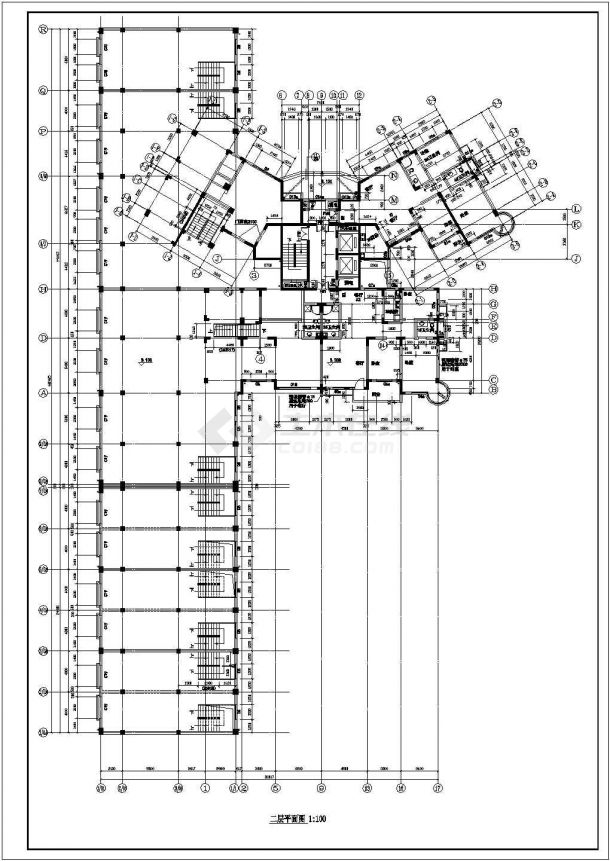 高层住宅楼全套建筑设计CAD施工图-图一