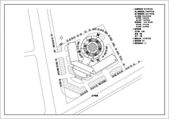 某地综合楼建筑设计方案CAD图_图1