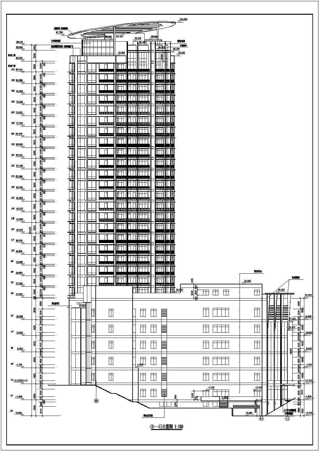 某高层住宅建筑全套设计施工CAD图纸