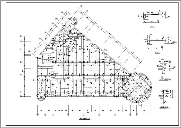 某小区会所设计结构建筑CAD施工图-图一