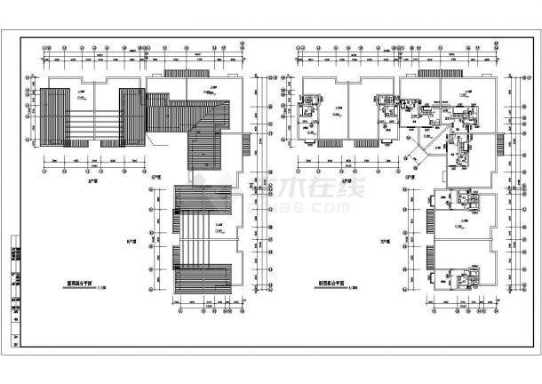 新都天香园4、5栋楼建筑设计CAD施工图带效果图-图二
