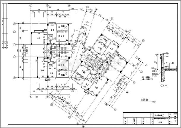 广州冠迪花园几套复式公寓建筑设计CAD扩出施工图-图一