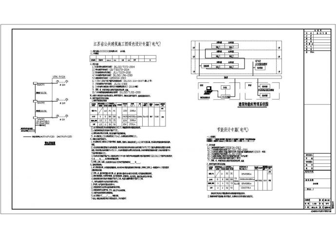 [江苏]多层办公楼电气图纸（含绿色节能设计）_图1
