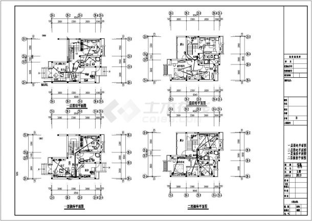 安置房电气系统设计CAD全套参考图-图二