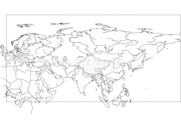 CAD版本世界地图-图二