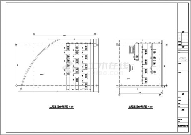 南京某多层商检综合楼空调CAD布置图-图一