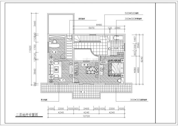 多层欧式别墅建筑设计CAD施工图纸-图一