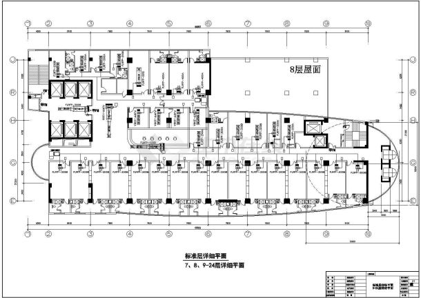 某二十四层病房楼空调平面图-图二