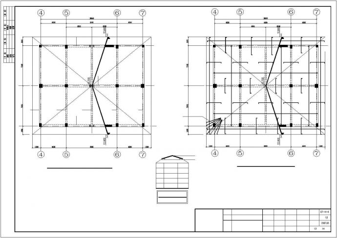 某会所结构设计CAD布置图_图1