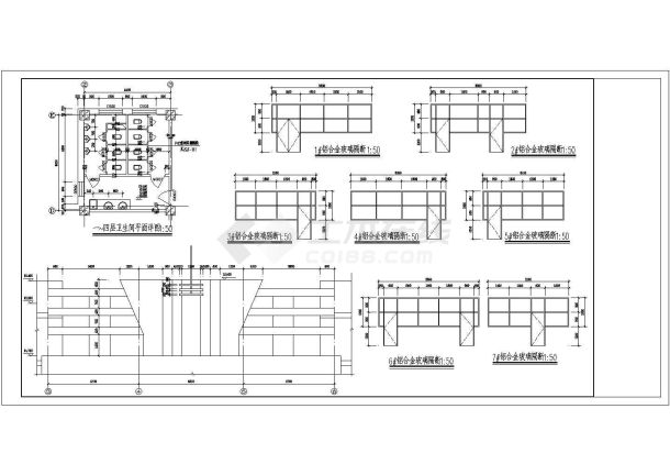 某学校图书馆建筑图（共18张）-图一