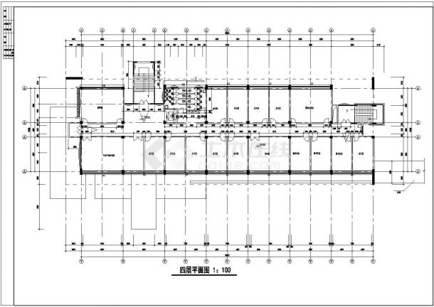 某学院行政办公楼平面建筑图（共5张）-图二