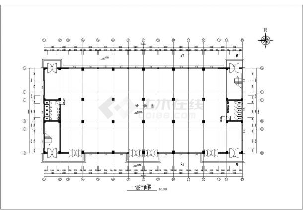 综合楼建筑设计图-图一