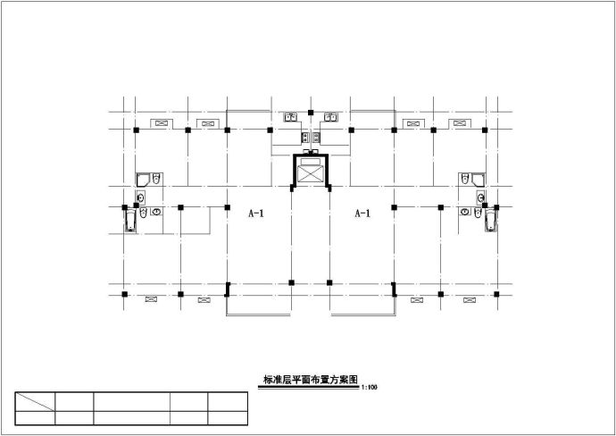 某小高层带阁楼户型方案设计图_图1