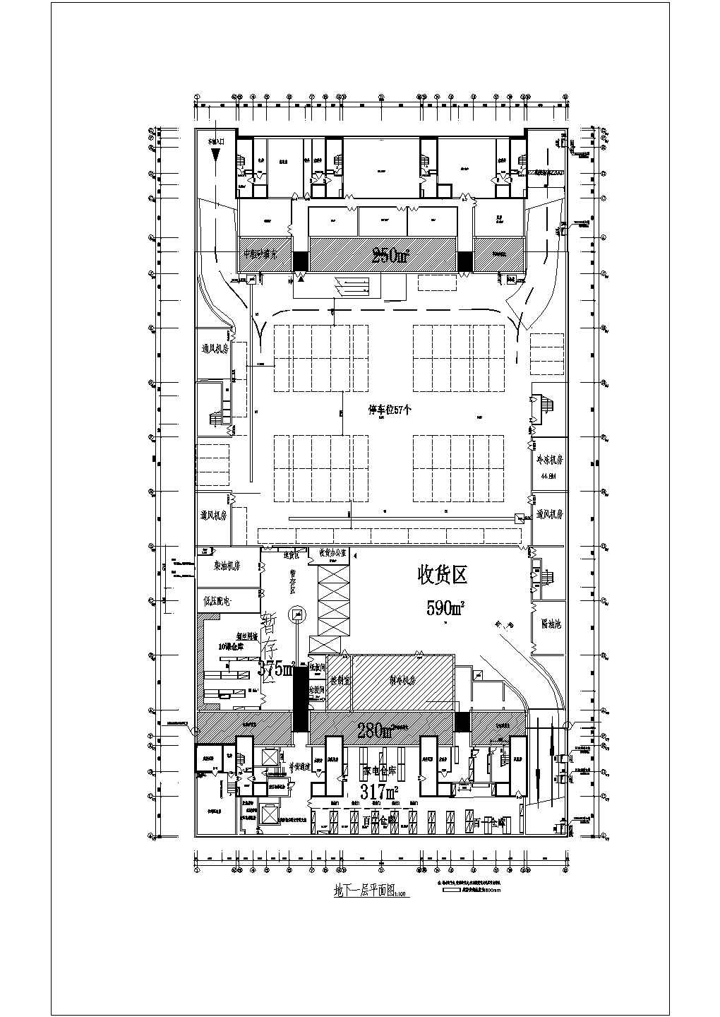 某地商场建筑平面图（共4张）