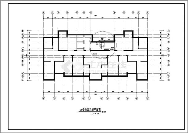 某三十二层住宅楼设计cad全套建筑结构施工图-图一