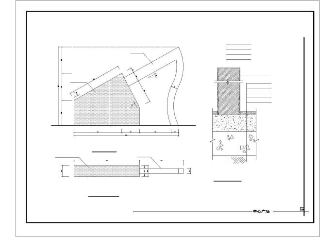 雕塑及城市广场等建筑CAD示意图_图1