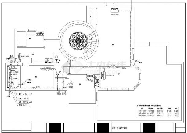 上海某别墅CAD空调设计图纸-图二