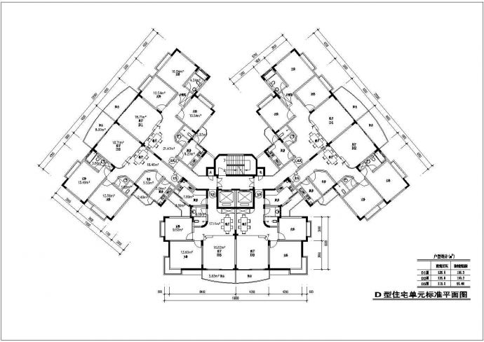 高层住宅建筑设计CAD户型经典集合_图1