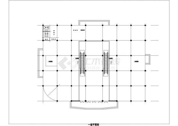 某地商场建筑设计方案图（共5张）-图一