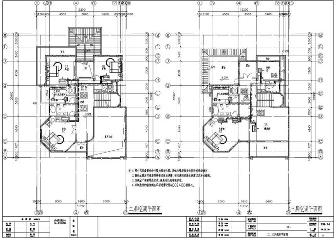 豪华别墅地源热泵空调布置CAD参考图_图1