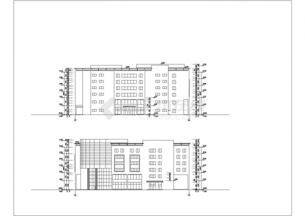 一套小型的多层商场建筑图（共13张）-图二