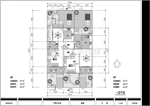 某乡镇农宅建筑设计CAD方案图纸-图二