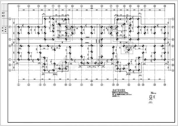 抗震二级高层剪力墙设计cad全套结构施工图-图二