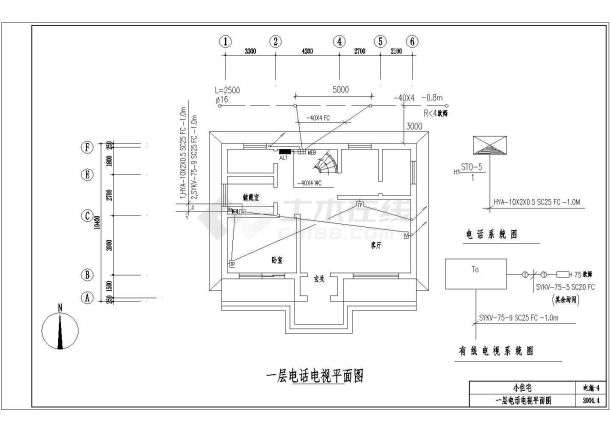 某别墅给排水设计施工CAD参考图-图二