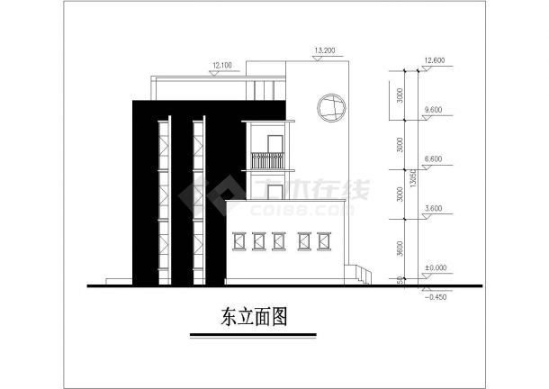 某市中心私人幼儿园建筑cad详图-图一