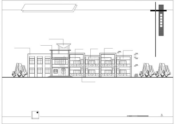 某地砖混小区幼儿园建筑结构设计图-图一