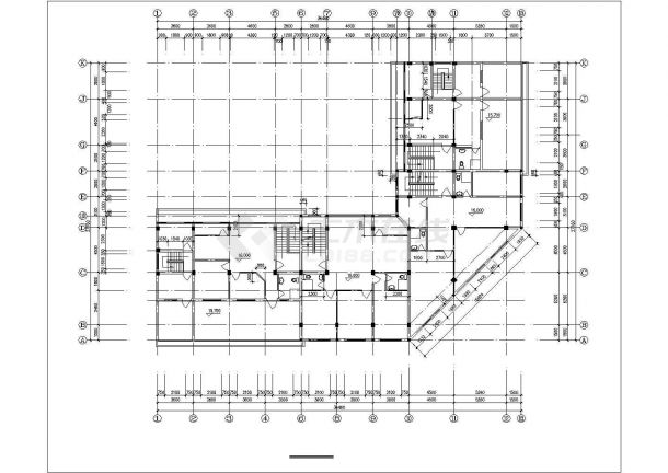 某小区住宅楼施工建筑CAD布置图-图二