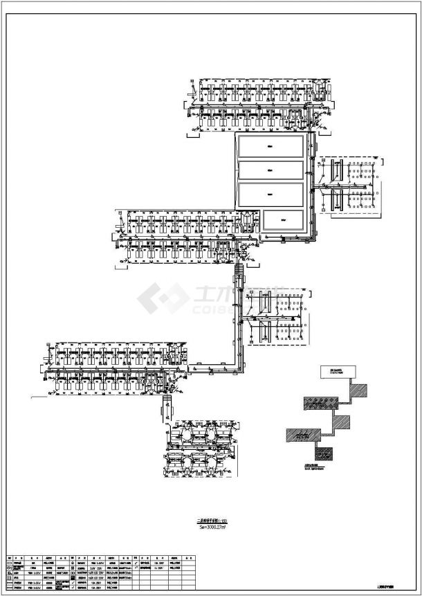 [湖南]综合实践基地生活楼电气设计施工图纸（宿舍、厨房、餐厅、浴室）-图一