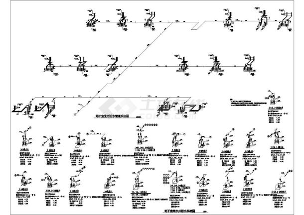 某山东省住宅给排水系统cad详图-图一