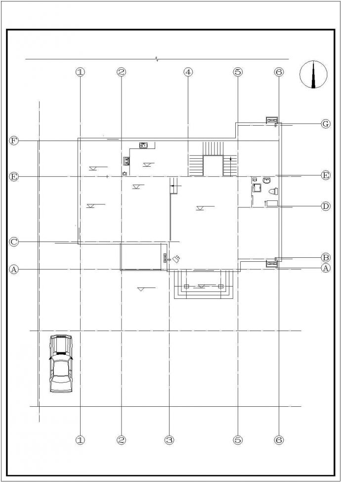 余姚市某经典小型别墅给排水设计CAD布置图_图1